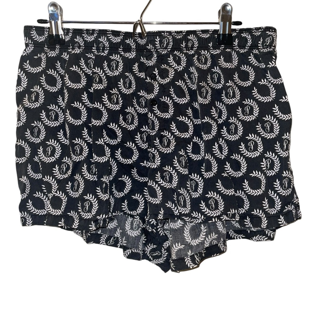 PINK Victoria’s Secret Women’s Black White Sleep Boxy Pajama Shorts Size:Small